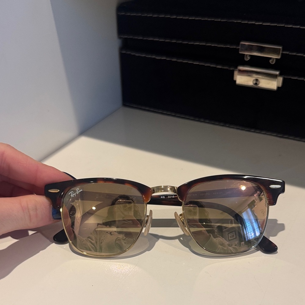 Ray-Ban Brown and Gold Sunglasses